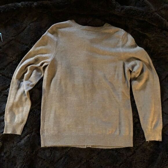 Croft & Borrow Lattice Cardigan Gray S - Picture 3 of 7